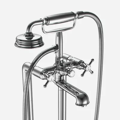 Hassel&Teudt HBK702 - Frittstående badekararmatur, krom