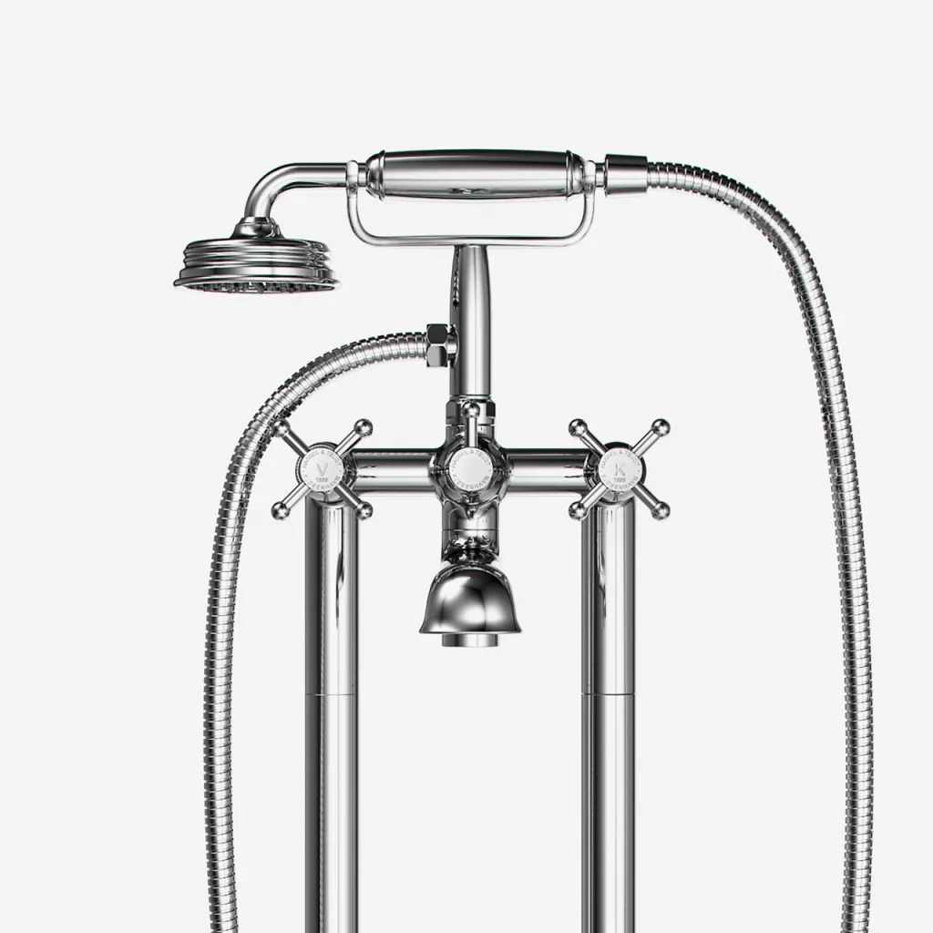 Hassel&Teudt HBK702 - Frittstående badekararmatur, krom