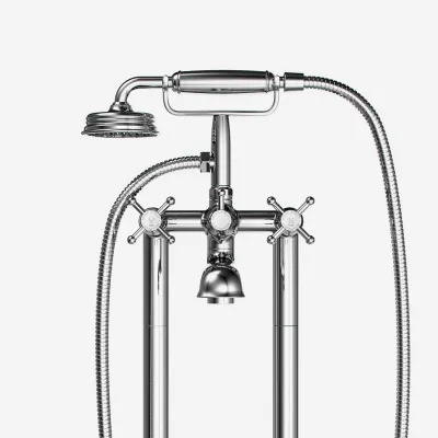 Hassel&Teudt HBK702 - Frittstående badekararmatur, krom