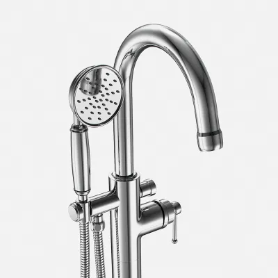 Hassel&Teudt HBK703 - Ettgreps frittstående badekararmatur, krom