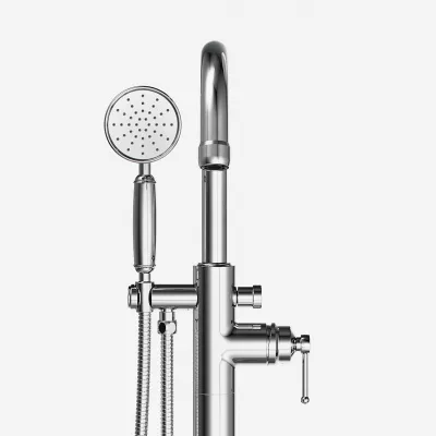 Hassel&Teudt HBK703 - Ettgreps frittstående badekararmatur, krom