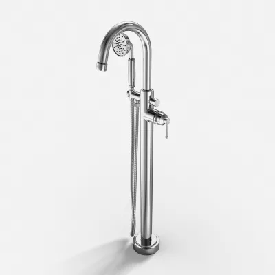 Hassel&Teudt HBK703 - Ettgreps frittstående badekararmatur, krom