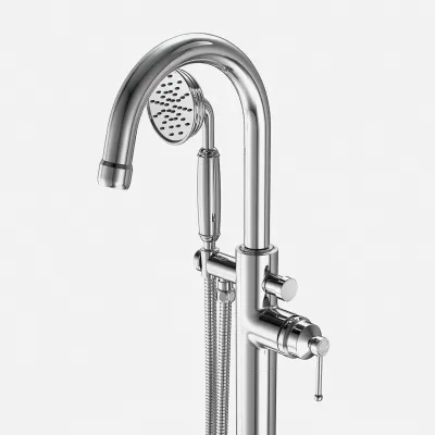 Hassel&Teudt HBK703 - Ettgreps frittstående badekararmatur, krom