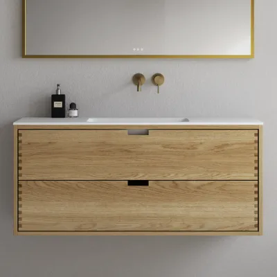 CPH Tapwork Soho 120 - MKII, fingertappede skap i naturlig eik inkludert Mathvid SolidTec®-vask