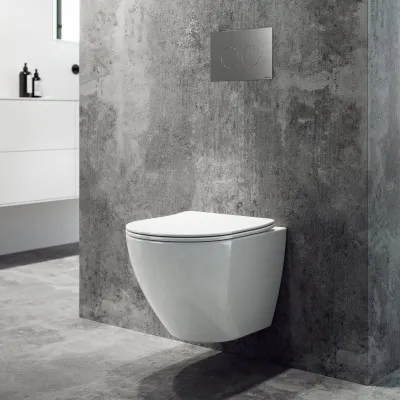 Dodo PD18 - Toalett i hvitt porselen med Vortex-spyling + EasyClean-belegg