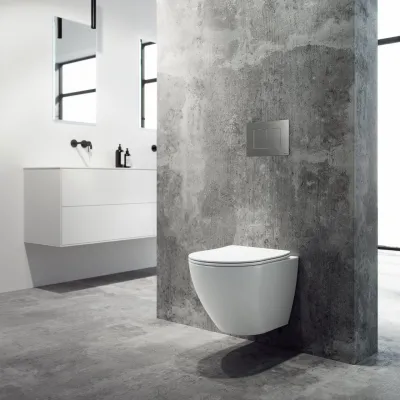 Dodo PD18 - Toalett i matt hvit porselen med Vortex-spyling + EasyClean-belegg