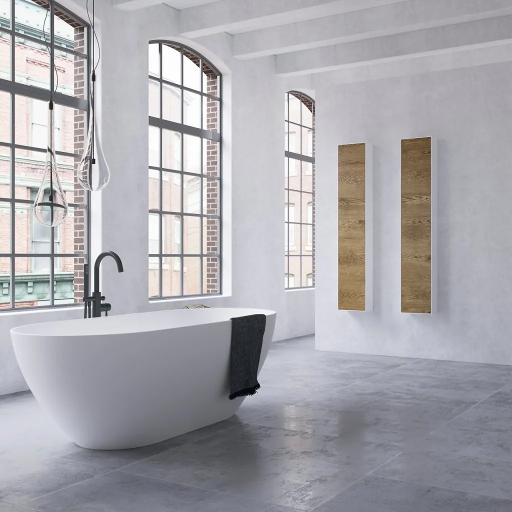 Copenhagen Chic CC1630 - Høyskap i Mattvid Corian® og rå vill eik