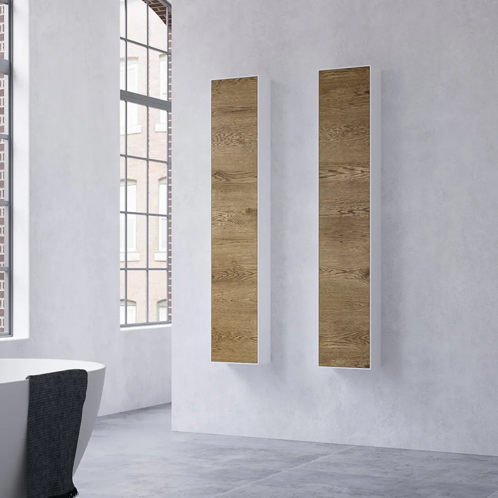 Copenhagen Chic CC1630 - Høyskap i Mattvid Corian® og rå vill eik