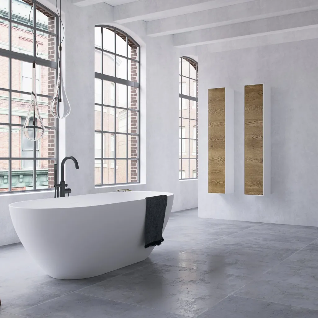 Copenhagen Chic CC3530 - Høyskap i Mattvid Corian® og rå vill eik