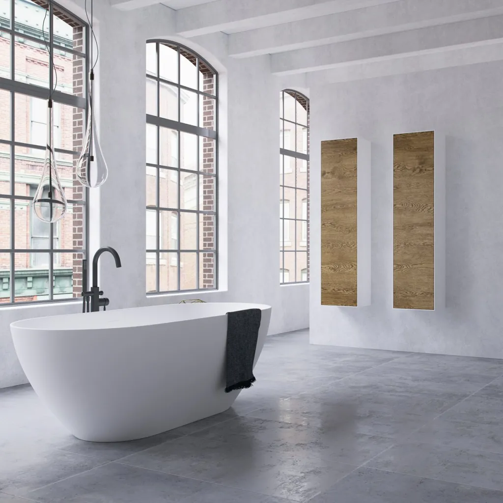 Copenhagen Chic CC3540 - Høyskap i Mattvid Corian® og rå vill eik