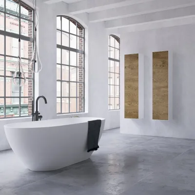 Copenhagen Chic CC3540 - Høyskap i Mattvid Corian® og rå vill eik