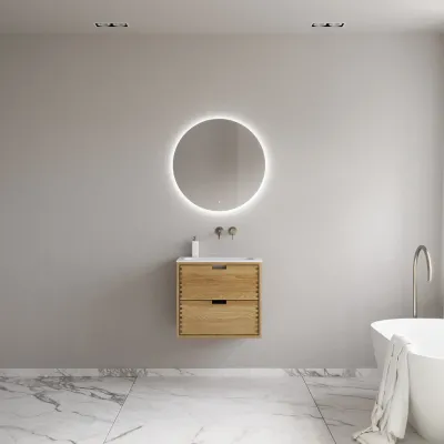 CPH Tapwork Soft 60 - MKII, skap i naturlig eik inkludert matt hvit SolidTec-vask