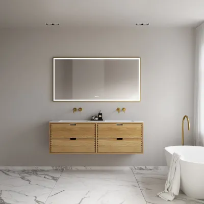 CPH Tapwork Soho 160D - MKII, skap i naturlig eik inkludert matt hvit SolidTec-vask