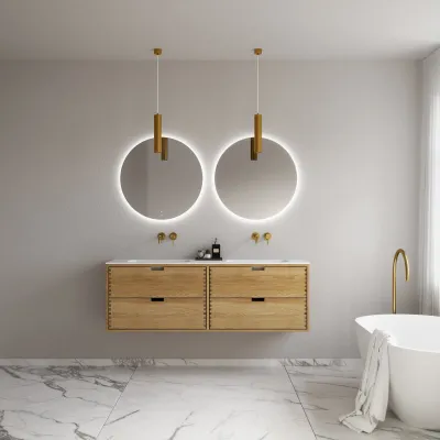 CPH Tapwork Soft 160D - MKII, skap i naturlig eik inkludert matt hvit SolidTec-vask