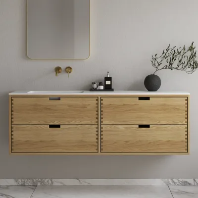 CPH Tapwork Soho 160L - MKII, fingertappede skap i naturlig eik inkludert Mathvid SolidTec®-vask