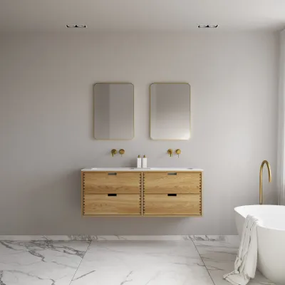 CPH Tapwork Soft 140D - MKII, fingertappede skap i naturlig eik inkludert Mathvid SolidTec®-vask