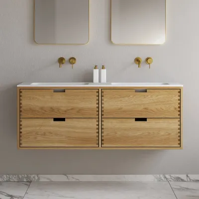 CPH Tapwork Soft 140D - MKII, fingertappede skap i naturlig eik inkludert Mathvid SolidTec®-vask