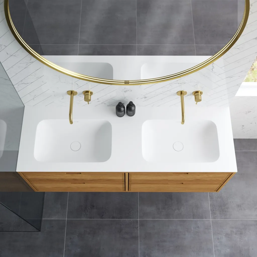 CPH Tapwork Soft 140D - MKII, fingertappede skap i naturlig eik inkludert Mathvid SolidTec®-vask