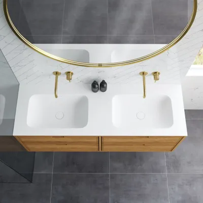 CPH Tapwork Soft 140D - MKII, fingertappede skap i naturlig eik inkludert Mathvid SolidTec®-vask