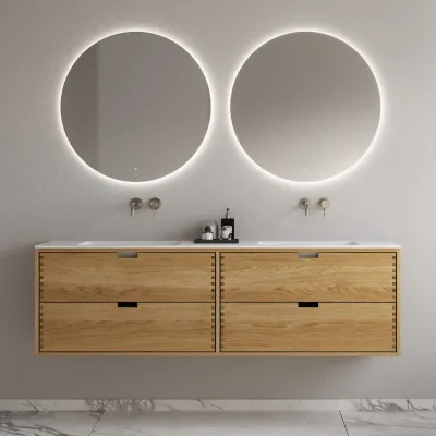 CPH Tapwork Soho 180D - MKII, fingertappede skap i naturlig eik inkludert Mathvid SolidTec®-vask