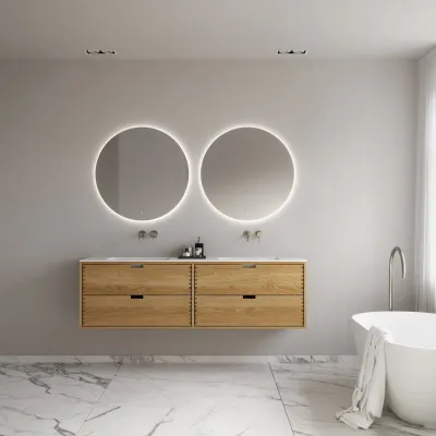 CPH Tapwork Soho 180D - MKII, fingertappede skap i naturlig eik inkludert Mathvid SolidTec®-vask