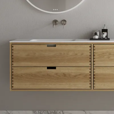 CPH Tapwork Soho 180D - MKII, fingertappede skap i naturlig eik inkludert Mathvid SolidTec®-vask