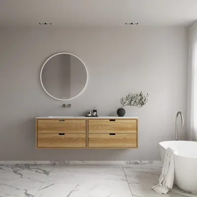 CPH Tapwork Soft 180L - MKII, fingertappede skap i naturlig eik inkludert Mathvid SolidTec®-vask