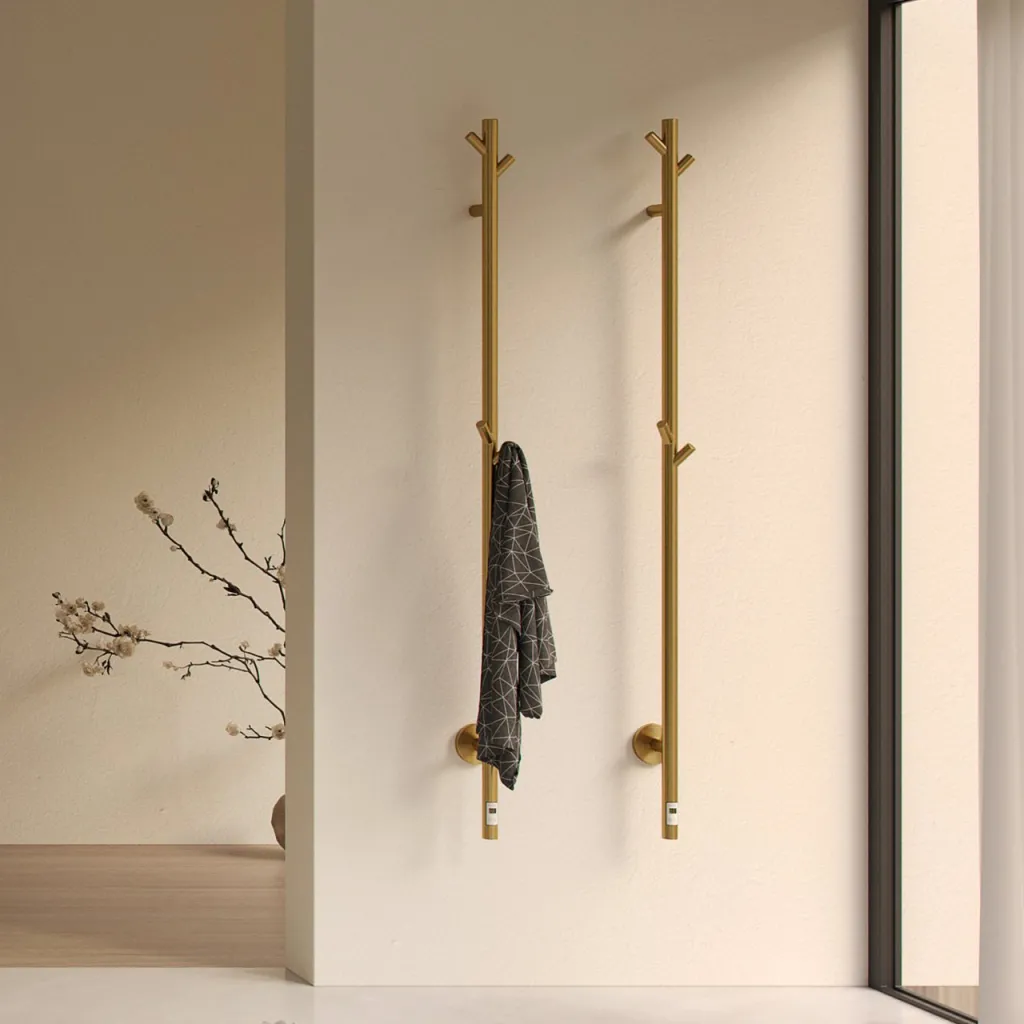 Pulcher® Style PS14 - Elektrisk håndkletørker med timer, PVD børstet messing