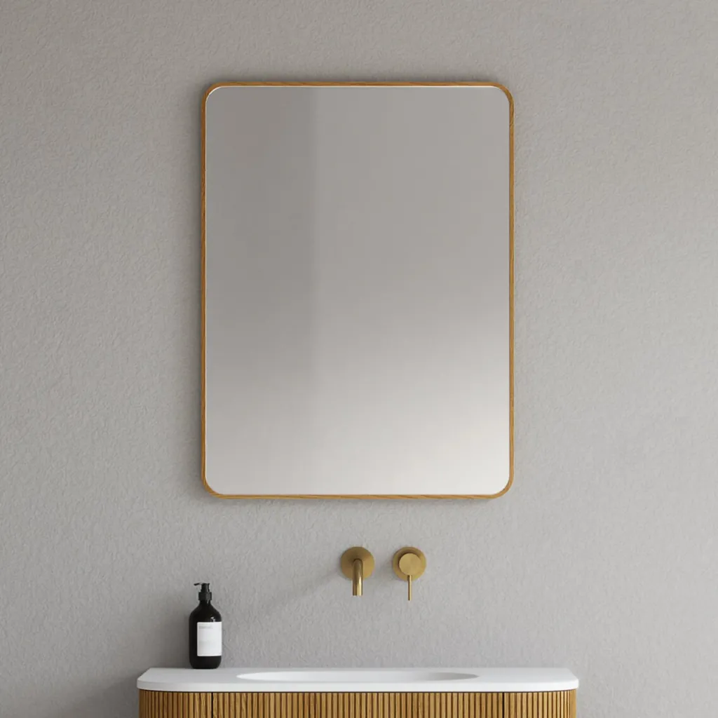 Noorwork NM6080 - 60x80 cm, speil med treramme i oljet eik