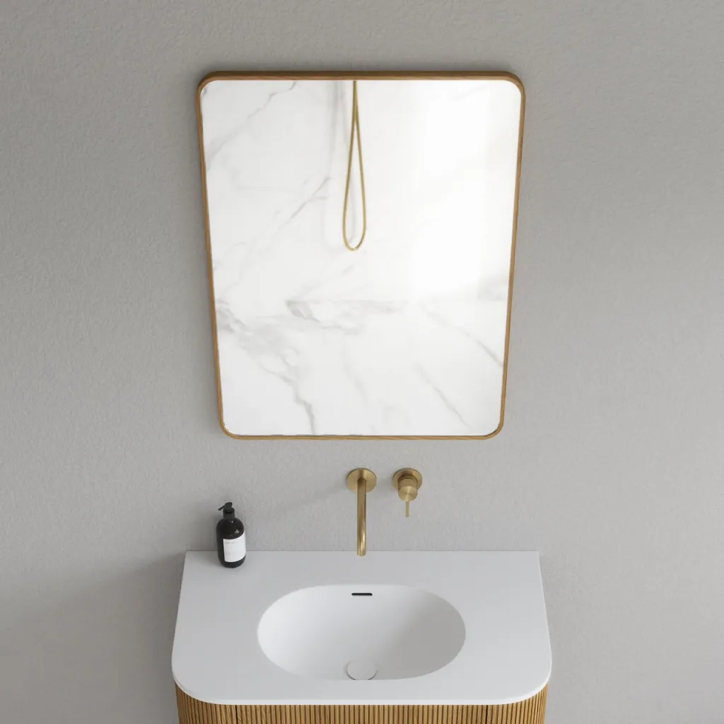 Noorwork NM6080 - 60x80 cm, speil med treramme i oljet eik
