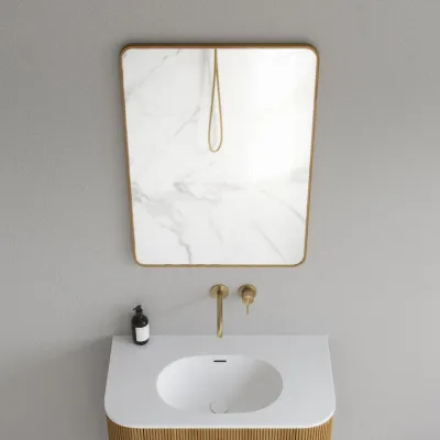 Noorwork NM6080 - 60x80 cm, speil med treramme i oljet eik