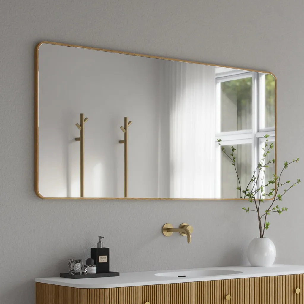 Noorwork NM7014 - 70x140 cm, speil med treramme i oljet eik