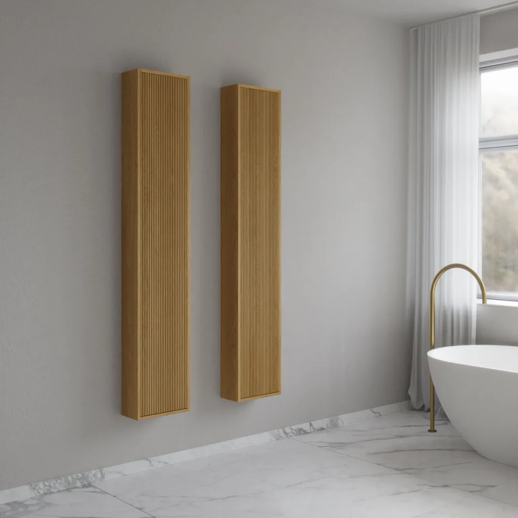 Noorwork NHC3117 - 30x16x170 cm, Snekkers høyskap i naturlig eik 