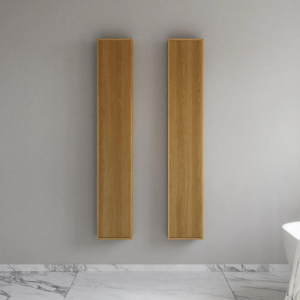 Noorwork NHC3117 - 30x16x170 cm, Snekkers høyskap i naturlig eik 