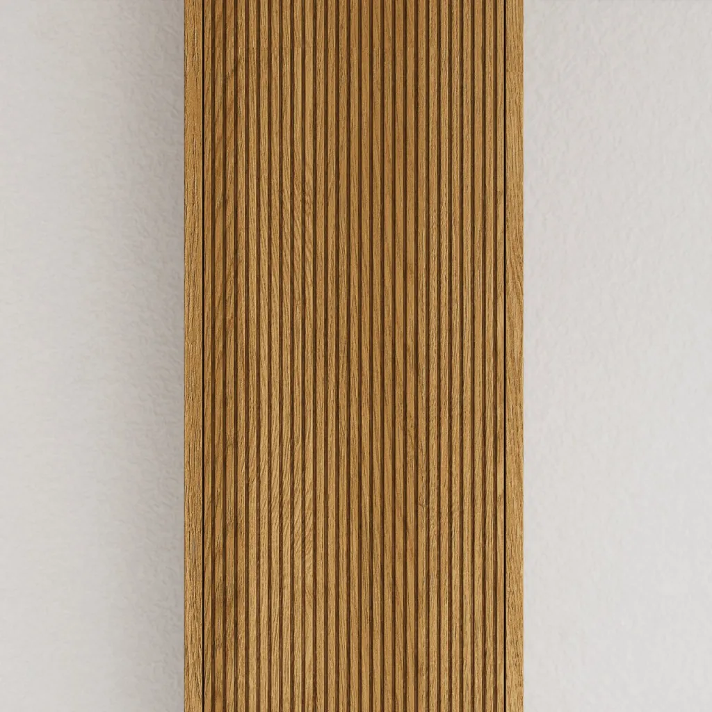 Noorwork NHC3117 - 30x16x170 cm, Snekkers høyskap i naturlig eik 