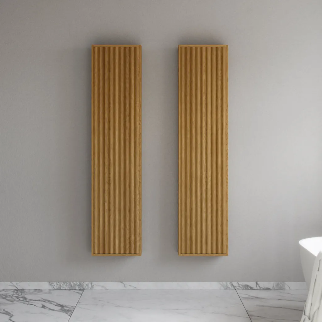 Noorwork NHC4117 - 40x16x170 cm, Snekkers høyskap i naturlig eik 