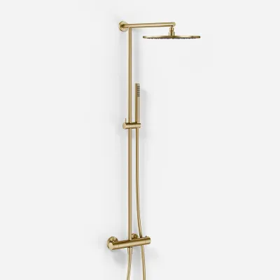 Semplice SRL10 S03 - Termostatsett, Rain DeLuxe RHB30, Ø30 cm., PVD børstet messing