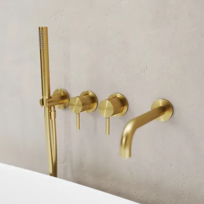 Semplice SBR801 S11 - Badekar/dusj, PVD børstet messing