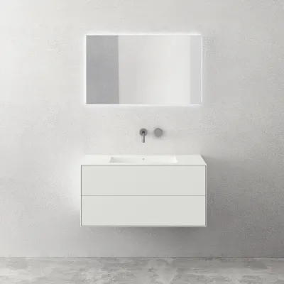 Copenhagen Chic II 100 - Baderomsmøbler, Corian®, Matt hvit
