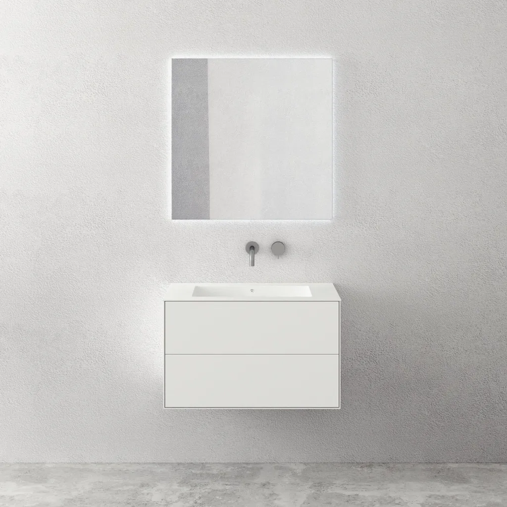 Copenhagen Chic II 80 - Baderomsmøbler, Corian®, Matt hvit