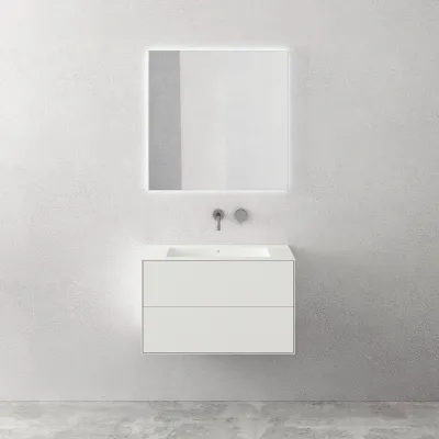 Copenhagen Chic II 80 - Baderomsmøbler, Corian®, Matt hvit