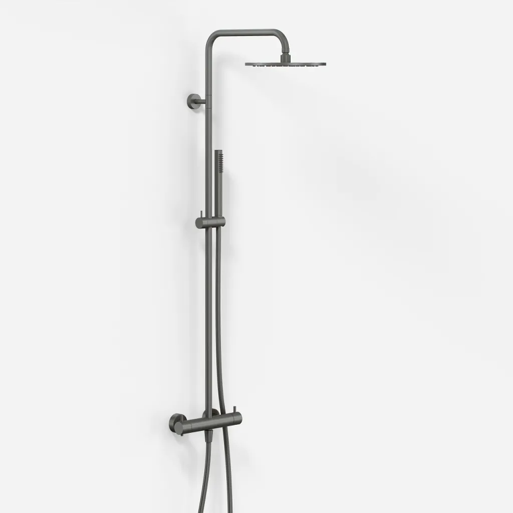 Semplice Rain DeLuxe SRL02 - SmartTerm Ø25 EasyClean, PVD Matt Gun Metal