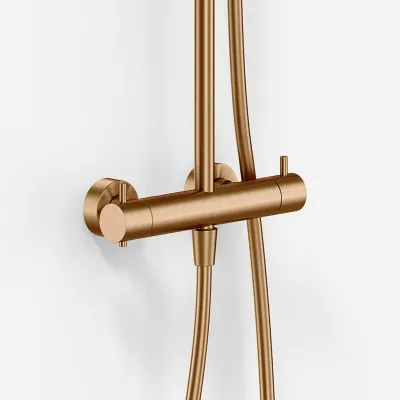 Semplice Rain DeLuxe SRL02 - SmartTerm Ø25 EasyClean, PVD børstet kobber