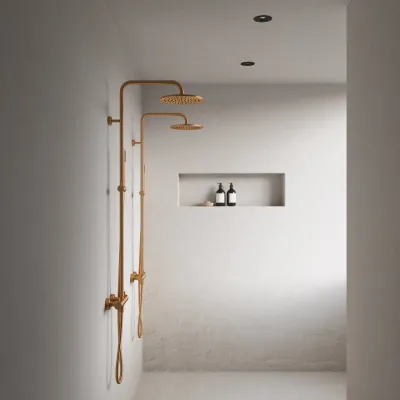 Semplice Rain DeLuxe SRL02 - SmartTerm Ø25 EasyClean, PVD børstet kobber