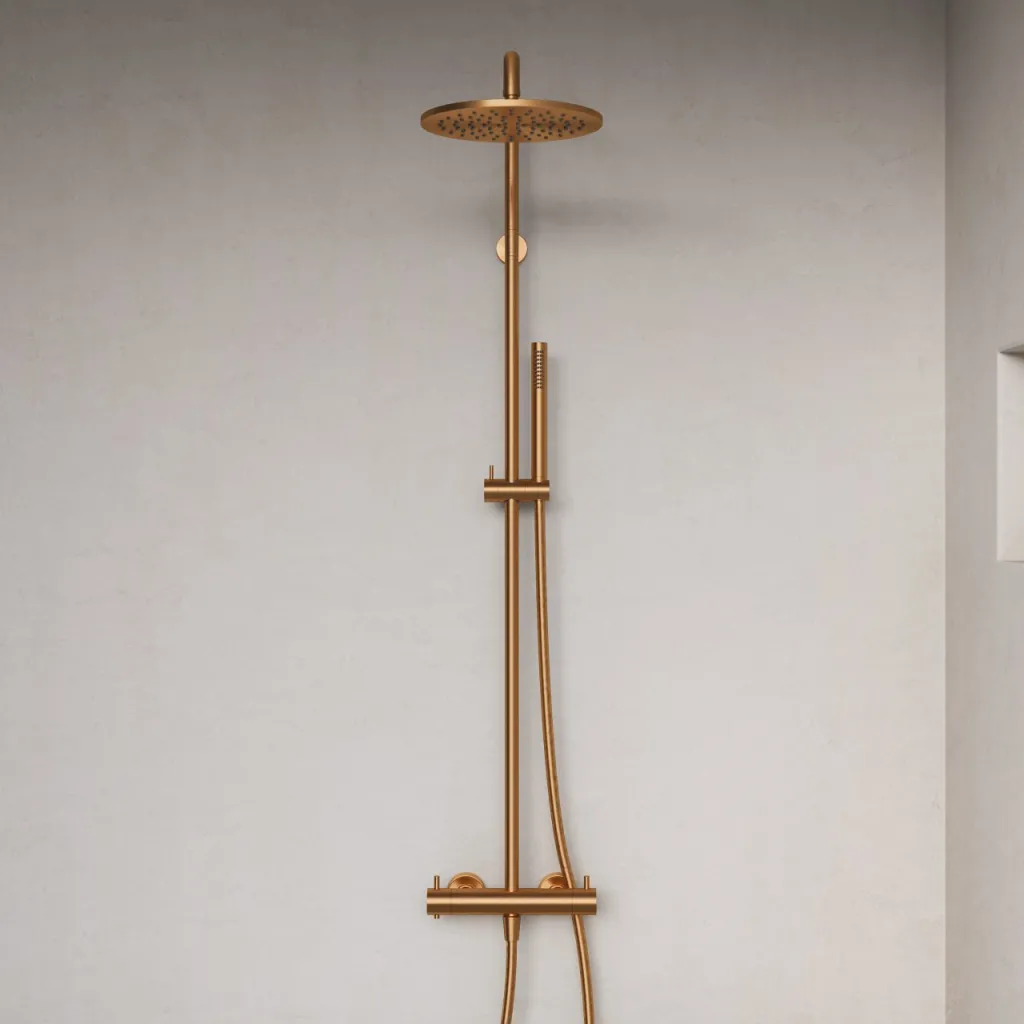 Semplice Rain DeLuxe SRL02 - SmartTerm Ø25 EasyClean, PVD børstet kobber