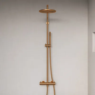 Semplice Rain DeLuxe SRL02 - SmartTerm Ø25 EasyClean, PVD børstet kobber