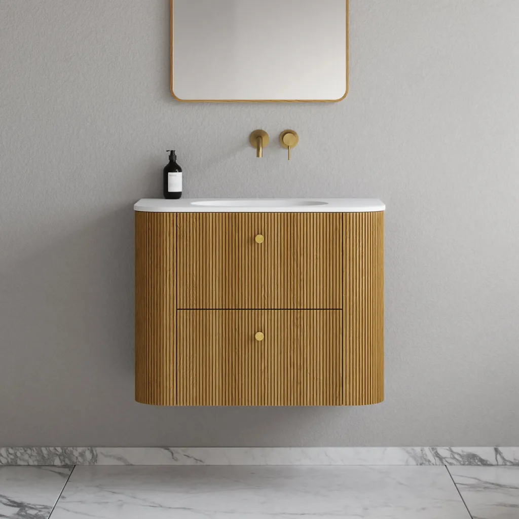 Noorwork 80 - Skap i naturlig eik, inkludert matt hvit Corian®