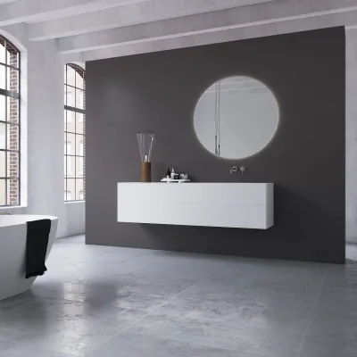 Copenhagen Chic 180R - MKII, Baderomsmøbler, Matt hvit