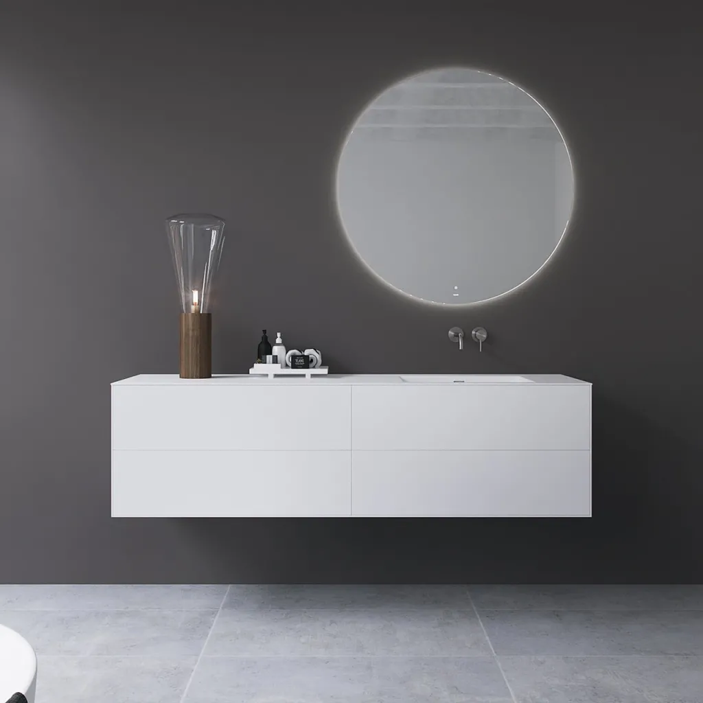 Copenhagen Chic 180R - MKII, Baderomsmøbler, Matt hvit