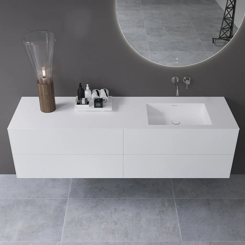 Copenhagen Chic 180R - MKII, Baderomsmøbler, Matt hvit